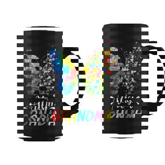 Autism Awareness Grandma Butterfly Cute Colorful Rainbow Coffee Mug | Seseable FR