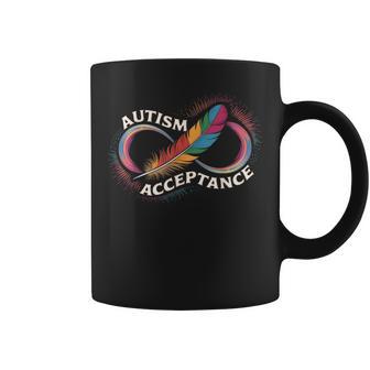 Autismo Rojo En Lugar De Infinitoímbolo Autista Aceptación Autista Taza de café - Regaloses