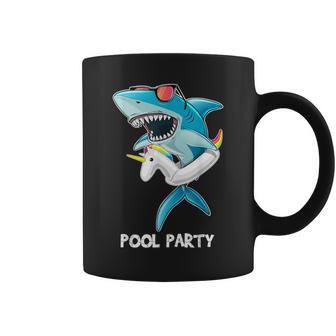 Avec Motif De Requin Pour Fête De Piscine Tasse - Cadeauxyz