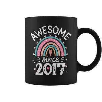 Awesome Since 2017 8Th Birthday Rainbow Born In 2017 Coffee Mug | Seseable UK