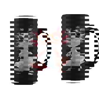 Axolotl Wearing Sunglasses Kawaii Graphic Coffee Mug - Thegiftio