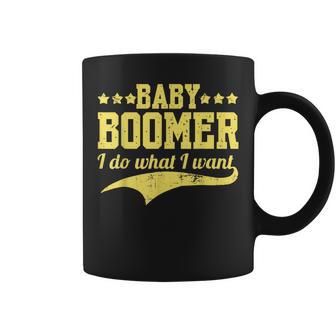 Baby Boomer I Do What I Want Senior Citizen Grandma Joke Men Coffee Mug - Thegiftio UK