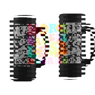 More Bagels Less Worries Groovy Bagel Lover Women Coffee Mug - Thegiftio