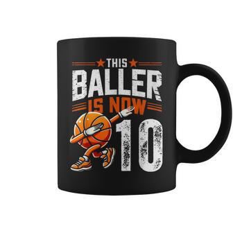 This Baller Is Now 10 Years Old Basketball 10Th Birthday Coffee Mug | Mazezy