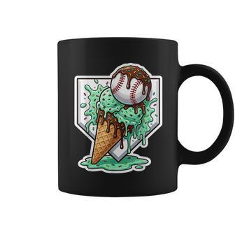 Baseball Boys Ice Cream Drip Baseball Boys Youth Mint Choco Coffee Mug - Thegiftio UK