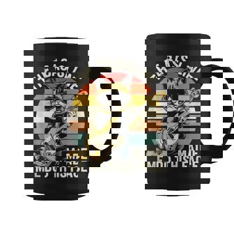 The Bassline Made Me Do This Face Bass Player Cat Tank Top Coffee Mug | Mazezy