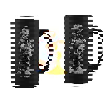 Bear With Cheese Grater Hat And Sunglasses Coffee Mug - Monsterry