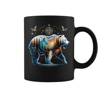 Bear Hiking Grizzly Bear Camping Camper Coffee Mug | Mazezy