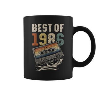 Best Of 1986 Cassette 40 Años Música Retro Cumpleaños Taza de café - Regaloses