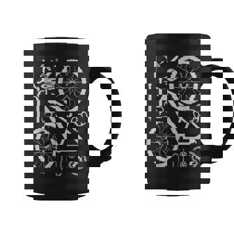 Bicycle Parts Diagram Cycling Bike Mechanic Coffee Mug | Mazezy