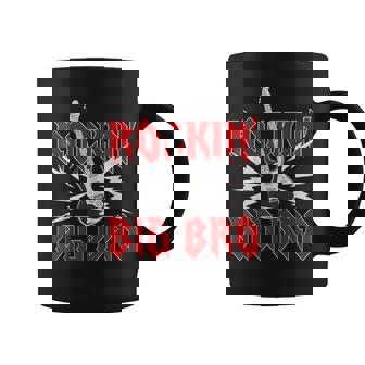 Big Brother Rockin One Birthday Family Matching Rock Guitar Coffee Mug | Mazezy