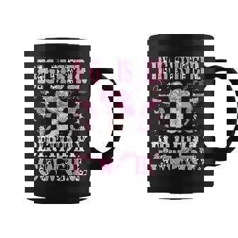 Big Sister Of The Birthday Cowgirl Pink Disco Rodeo Western Coffee Mug | Mazezy