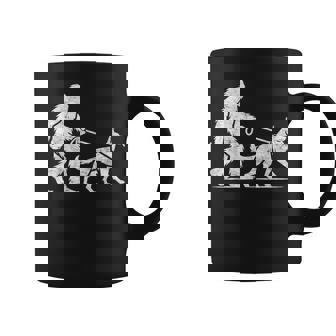 Bigfoot Walking German Shepherd Dog Lover Sasquatch Coffee Mug | Mazezy