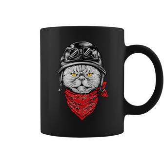 Biker Katze Chopper Biker Motorrad Motorradfahrer Tassen - Geschenkecke