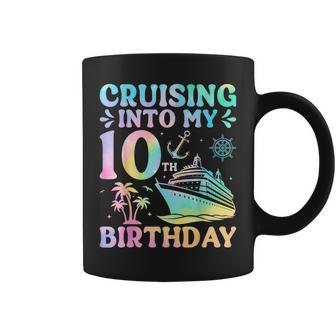 Birthday Cruise Vacation Trip Cruising Into My 10Th Birthday Coffee Mug - Monsterry