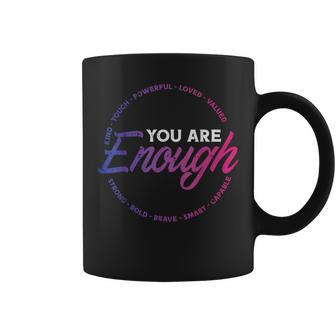 Bisexual You Are Enough Bi Pride Flag Ally Lgbtq Men Coffee Mug - Thegiftio