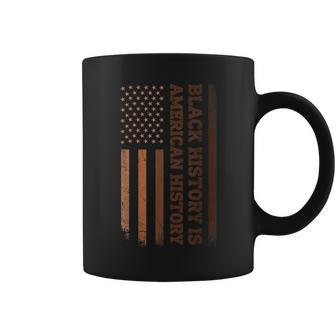 Black History Is American History Melanin Flag Black Pride Coffee Mug | Seseable CA