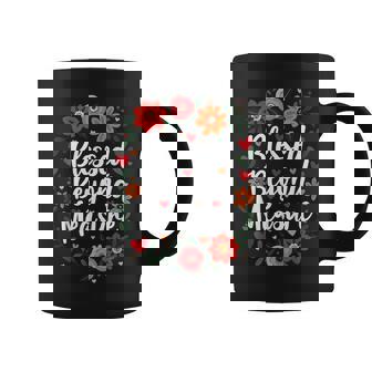 Blessed Beyond Measure Cute Floral Christian Coffee Mug | Mazezy