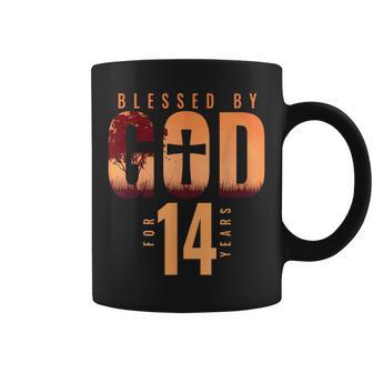 Blessed By God For 14 Years 14Th Birthday Religious Theme Coffee Mug - Thegiftio UK