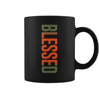 Blessed Olive Army Solar Orange Color Match God Blessed Coffee Mug - Thegiftio UK