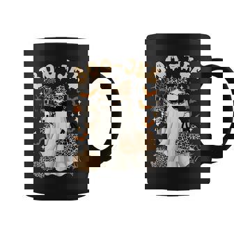 Boo Jee Coquette Leopard Ghost Coffee Halloween Boujee Ghost Coffee Mug - Seseable