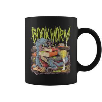Graphic Book Worm Monster Horror Reading Book Lover Coffee Mug | Seseable UK