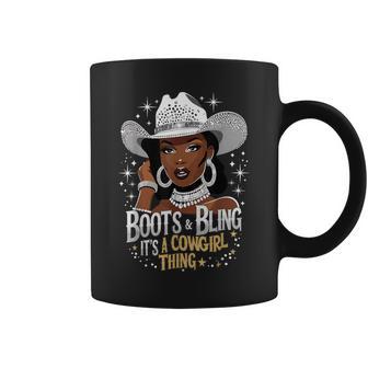 Boots And Bling It's Cowgirl Thing Western Country Melanin Coffee Mug - Monsterry