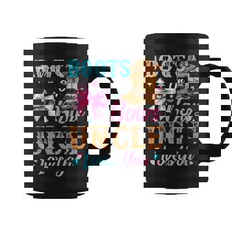 Boots Or Bows Uncle Loves You Gender Reveal Family Coffee Mug - Monsterry
