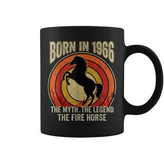 Born In 1966 The Myth The Legend The Fire Horse Retro 60Th Coffee Mug - Thegiftio UK