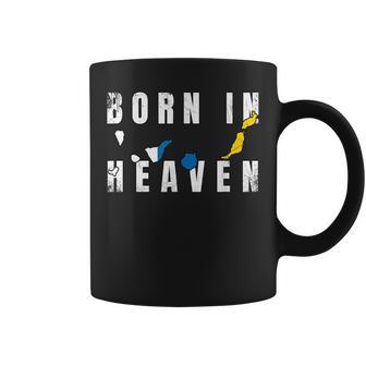 Born In Heaven Bandera Islas Canarias Tenerife Gran Canaria Taza de café - Regaloses