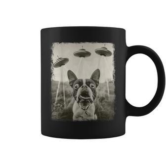 Boston Terrier Dog Ufo Alien Extraterrestrial Selfie Coffee Mug - Thegiftio UK