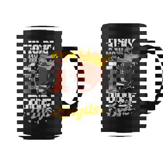 This Boy Now 10 Double Digits Football 10 Years Old Birthday Coffee Mug | Mazezy