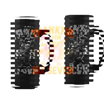 Boys 67 Thanksgiving Dabbing Turkey Thankful For Six Seven Coffee Mug | Mazezy