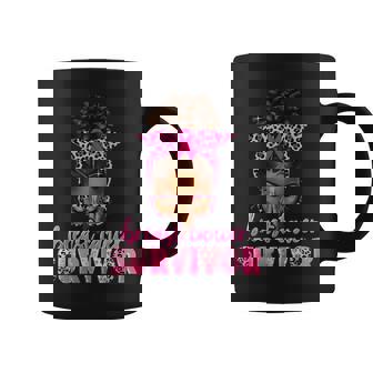 Breast Cancer Survivor Black Afro African Christian Coffee Mug - Monsterry