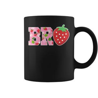 Bro Brother Of The Berry Sweet Birthday Strawberry Family Coffee Mug - Monsterry