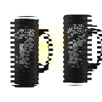 Budgie With Dinosaur Shadow Coffee Mug | Seseable CA