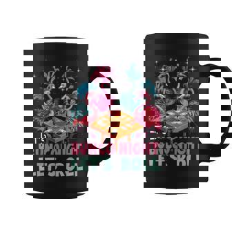 Bunco Night Pink Flamingo Bunco Game Dice Tropical Gambling Coffee Mug - Monsterry