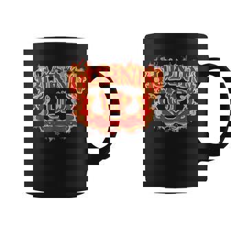 Burnin Up Flames Vintage Coffee Mug | Seseable CA