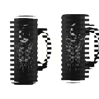 Butterfly Moon Moth Goth Alt Y2k Grunge Dark Fairy Aesthetic Coffee Mug - Thegiftio