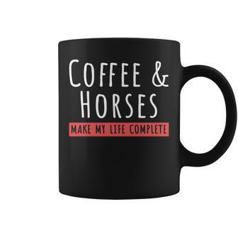 Café Y Caballos Amantes Del Café Jinetes De Caballos Es Manga Larga Taza de café - Regaloses