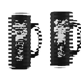 Calavera Retro De Mono Enojado Y Aburrido Taza de café - Regaloses