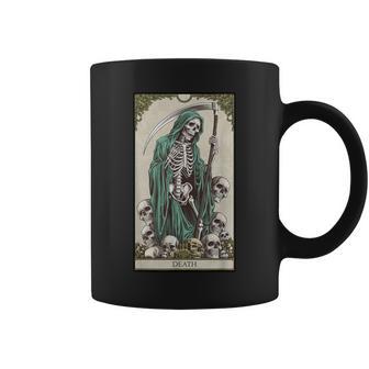 Camisa Con Estampado De Tarot Diseñointage De Arte Gótico Diseño De Esqueleto Taza de café - Regaloses