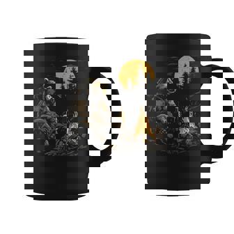 Camping Bear Drinking Beer Hiking Nature Grizzly Bear Coffee Mug | Mazezy