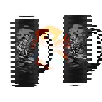 Canoe Skeleton Kayaking Canoeing Halloween Kayaker Coffee Mug | Mazezy