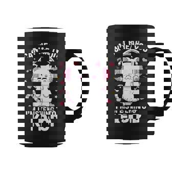 Can't Hear You I'm Listening To K-Pop Music Cat Kawaii Coffee Mug | Seseable CA