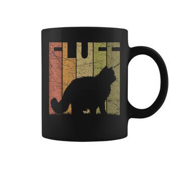 Cat Fluff Vintage Cat Lover Retro Cat Silhouette Coffee Mug - Thegiftio UK