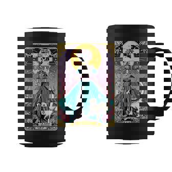 Cat Lady Tarot Card Skeleton Woman Cat Lover Coffee Mug - Thegiftio