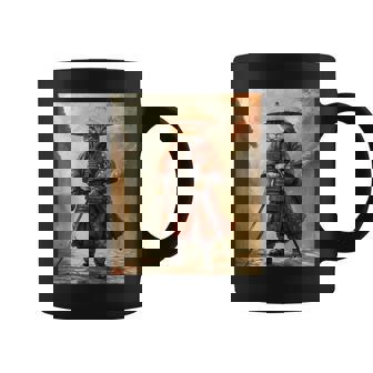 Cat Samurai Japan Japanese Graphic Coffee Mug | Seseable FR