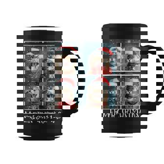 Cat Santa Hat Christmas Cat Selfie Coffee Mug | Mazezy