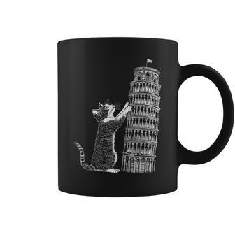 Cat Scratching The Leaning Tower Of Pisa – Italy Kitty Coffee Mug - Thegiftio UK